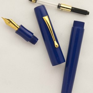 Custom Blue Ebonite Fountain Pen