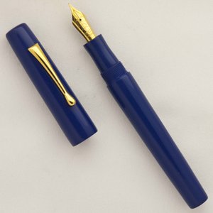Custom Blue Ebonite Fountain Pen
