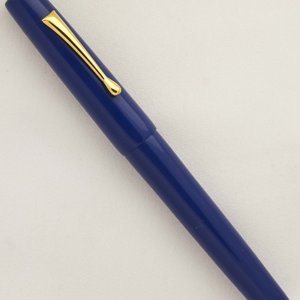 Custom Blue Ebonite Fountain Pen