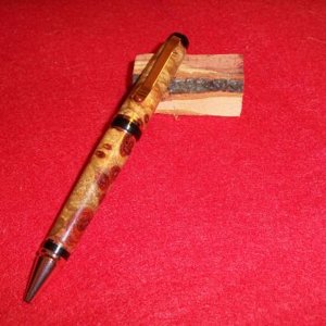 Cigar Pen from Amboyna Burl in Copper