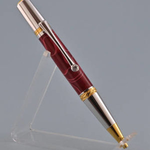 Majestic squire in red lucite