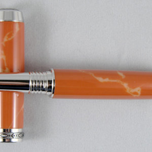 Peach Orange with Tan Marble
