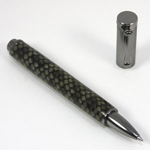 Zen Roller Ball with a Diamondback Rattlesnake blank.