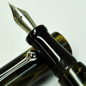 Black/Yellow marble ebonite custom FP