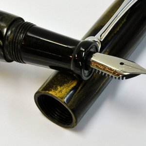 Black/Yellow marble ebonite custom FP
