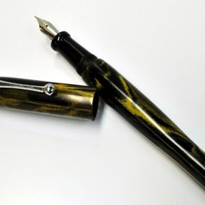 Black/Yellow marble ebonite custom FP