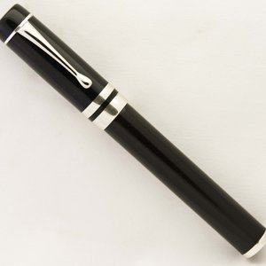 Custom Black and Silver Fountain Pen