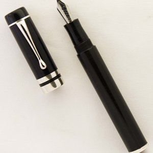 Custom Black and Silver Fountain Pen