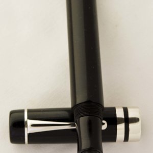 Custom Black and Silver Fountain Pen