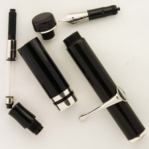 Custom Black and Silver Fountain Pen