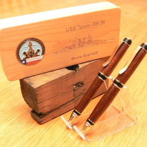 USS Texas pens & box
