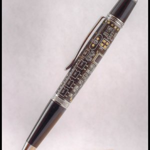 Chrome Sierra Stylus with Black Circuit Board Blank