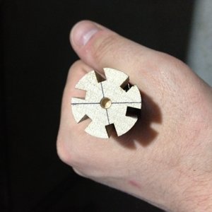 First piece made from router / midi lathe setup.