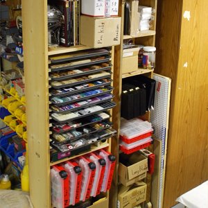 Pen Parts storage and cookie sheets