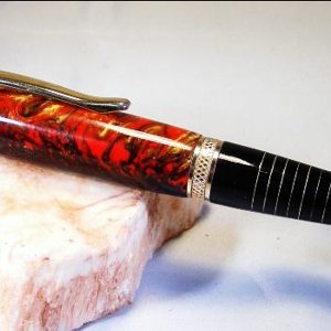 Red/Black/Gold Swirl Sierra Pen