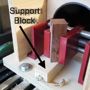 Support Block and Drilling Set up