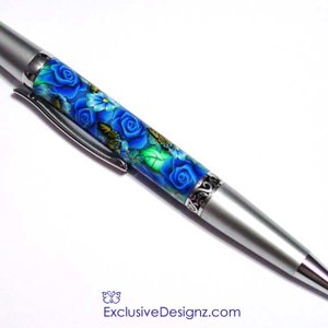 Blue Rose ~ Polymer Clay