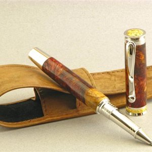 Helix Rollerball, Bolivian Rosewood burl.