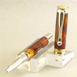 Helix Rollerball, Bolivian Rosewood burl