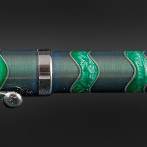 Cast Carved Core - Emerald Waves