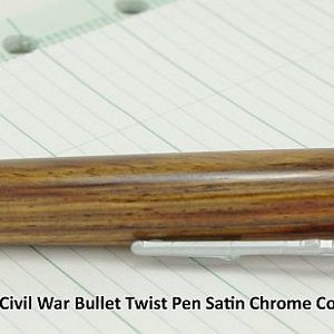 Civil War Pen in Satin Chrome and Cocobolo
