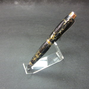 Black and Gold Ti cigar w/Black / gold matrix truestone