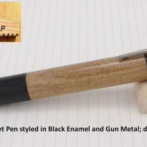 Texas Mesquite on Black Enamel Bolt