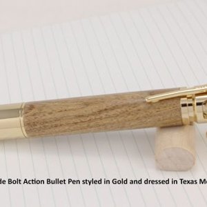 Texas Mesquite on a Gold Bolt