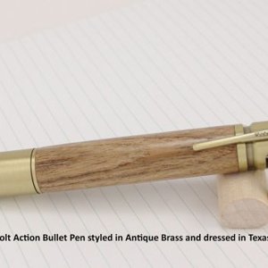 Texas Mesquite on Antique Brass Bolt