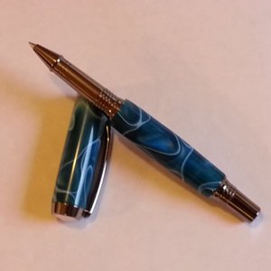 Blue swirl open