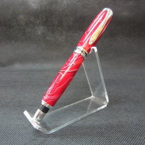 Sterling Silver Sedona Rollerball in Crimson Lucitylic 1