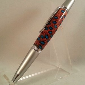 Wall Street II Pen with Banksia Pod with Blue Acrylic