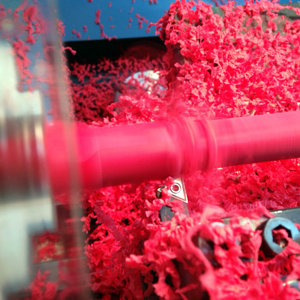 Lathe Turned Solid Red Rod