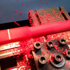 Lathe Turned Solid Red Rod