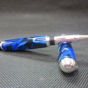 Sterling Silver Sedona Roller Ball in Iridescent Blue & Black 2