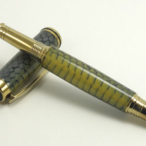 Yellow Belly Snakeskin Fountain Pen