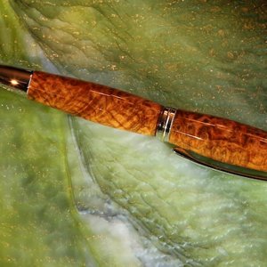 black ash burl, orange, stabilized, jr. gent