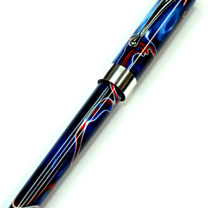 Patriotic Swirl Custom Fountain Pen