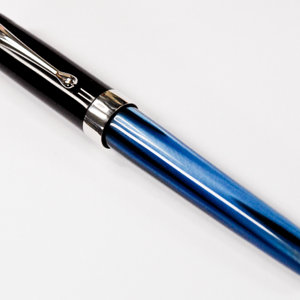 Custom Blue and Black Duo Fountain Pen