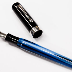 Custom Blue and Black Duo Fountain Pen