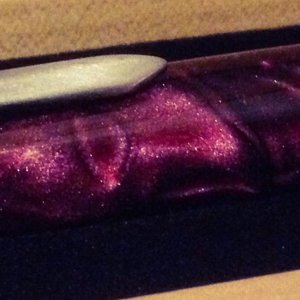 Knights Armor twist pen in Amethyst purple silk acrylic