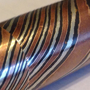 Three Layers of Rough Mokume with Trial Patina