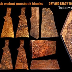 Burl & Exhibition grade Dry Turkish/Circassian walnut shotgun stock blanks