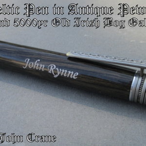 Celtic Pen in Antique Pewter