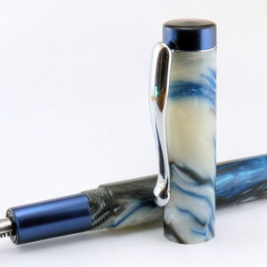 Custom FP in Blue Swirl Acrylic