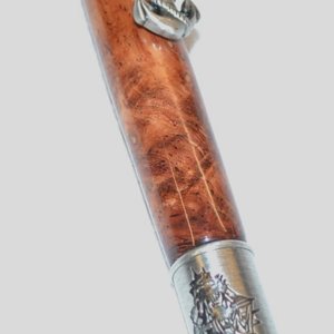 Antiqued Pewter Nautical w/ Honduras Rosewood Burl