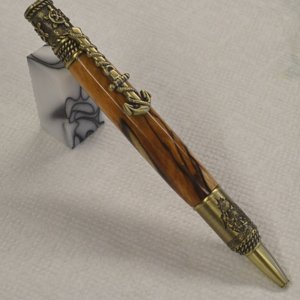 Antiqued Brass Nautical w/ Spalted Maple
