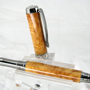 Jr Aaron - Black Ti w-Golden Afezlia Burl - Lg