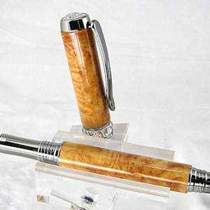 Jr Aaron - Black Ti w-Golden Afezlia Burl - med 02