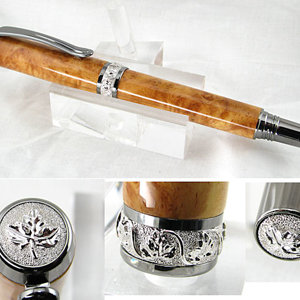 Jr Aaron - Black Ti w-Golden Afezlia Burl - montage Lg